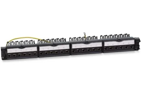 Cabeus PL-24-KJ-RJ45-Cat.6a-SH-180T (11834c) Патч-панель 19"  на 24 порта