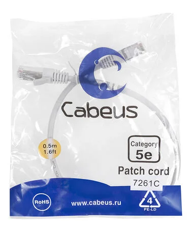 Патч-корд Cabeus PC-FTP-RJ45-Cat.5e-0.5m (7261c)