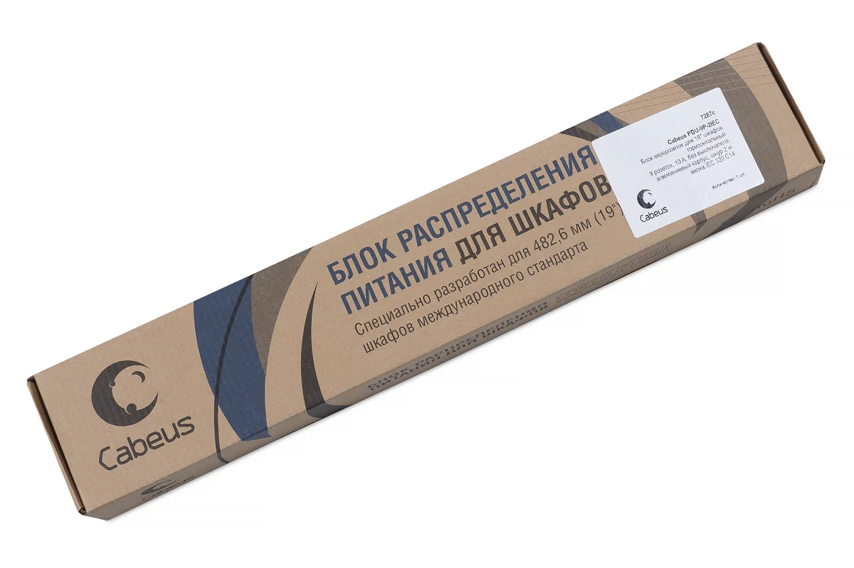 Cabeus PDU-9P-2IEC (7287c) Горизонтальный блок розеток 19" , до 10А