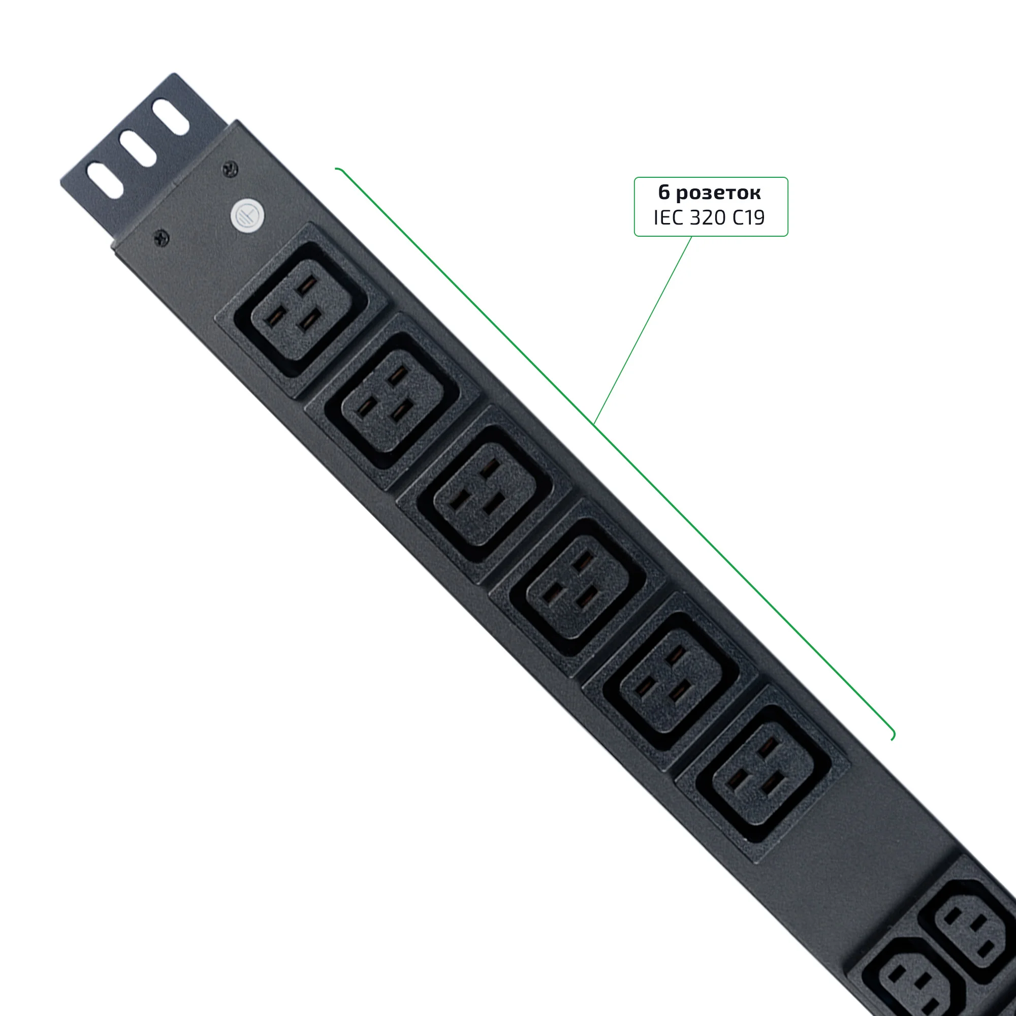 Cabeus SMART-PDU-32-1P-36C13-6C19-I309-M (12595c) Вертикальный блок розеток 19" до 32 А