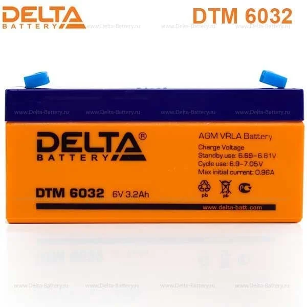 Аккумулятор Delta DTM 6032 AGM (6 В / 3,2 Ач)
