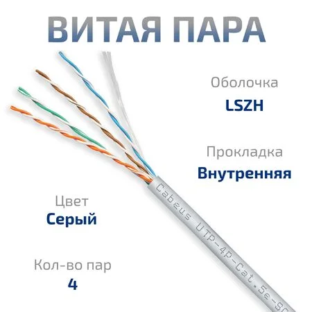 UTP-4P-Cat.5e-SOLID-LSZH-GY-100 (9776c-5)