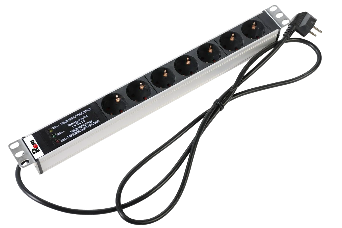 Rem R-16-7S-FI-440-1.8 Горизонтальный блок розеток 19" до 16 А