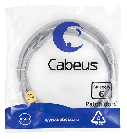 Патч-корд Cabeus PC-UTP-RJ45-Cat.6-3m (7269c)