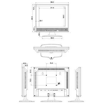 Монитор для видеонаблюдения Amatek AV-M10PF,
