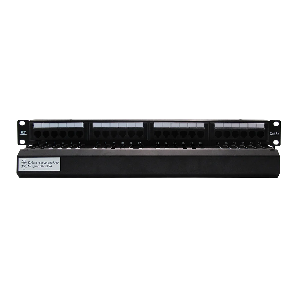Space Technology ST-PP24-01+ST-1U/24 Патч-панель 19"  на 16 портов