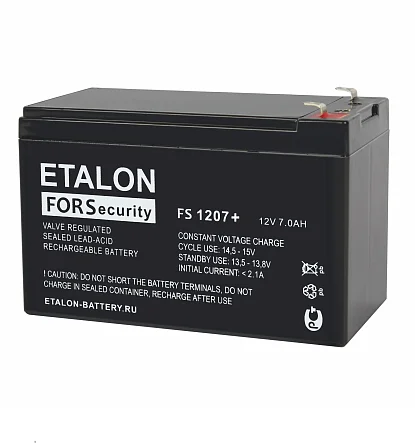 Аккумулятор ETALON FS 1207+ AGM (12 В / 7 Ач)
