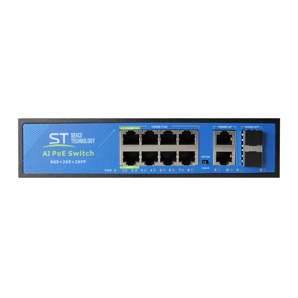 Коммутатор Space Technology ST-S814POE (8G/2G/2S/150W/АB/2BT) PRO