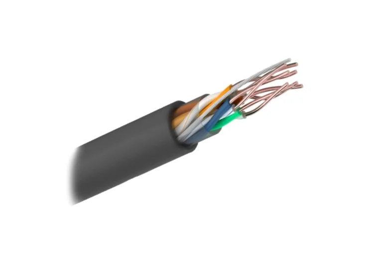 Кабель U/UTP-CAT5e 4 пары, медь (внешний), черный, (бухта 305м)