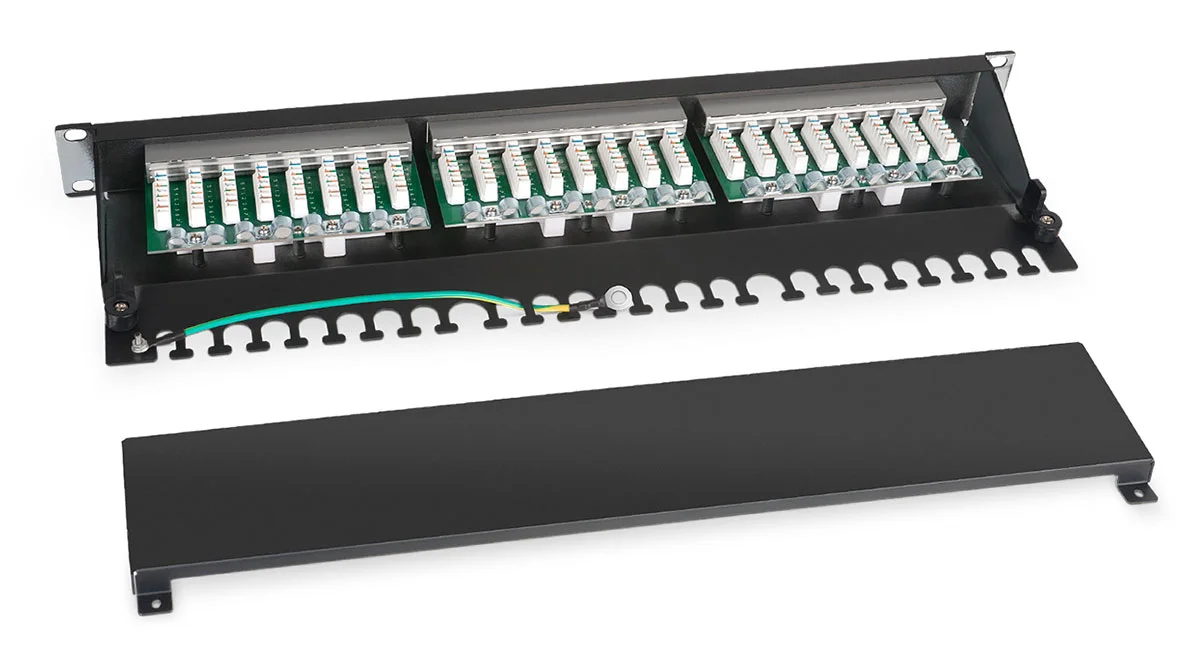 Cabeus PL-24-Cat.5e-SH-Dual (7002c) Патч-панель 19"  на 24 порта