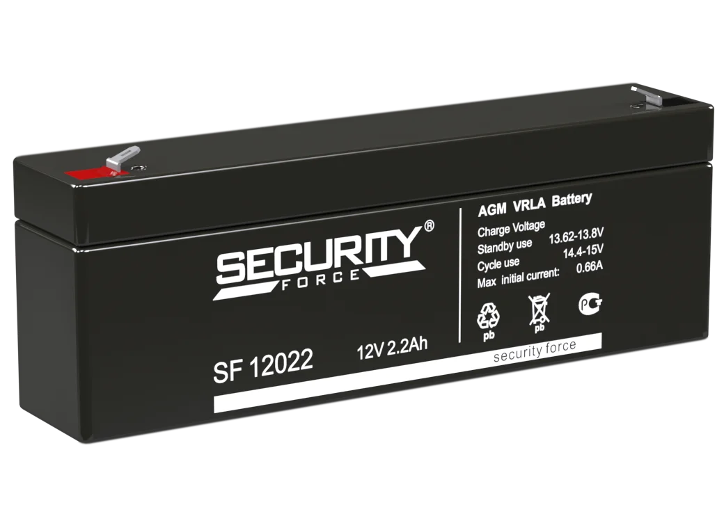 Аккумулятор Security Force SF 12022 AGM (12 В / 2,2 Ач)