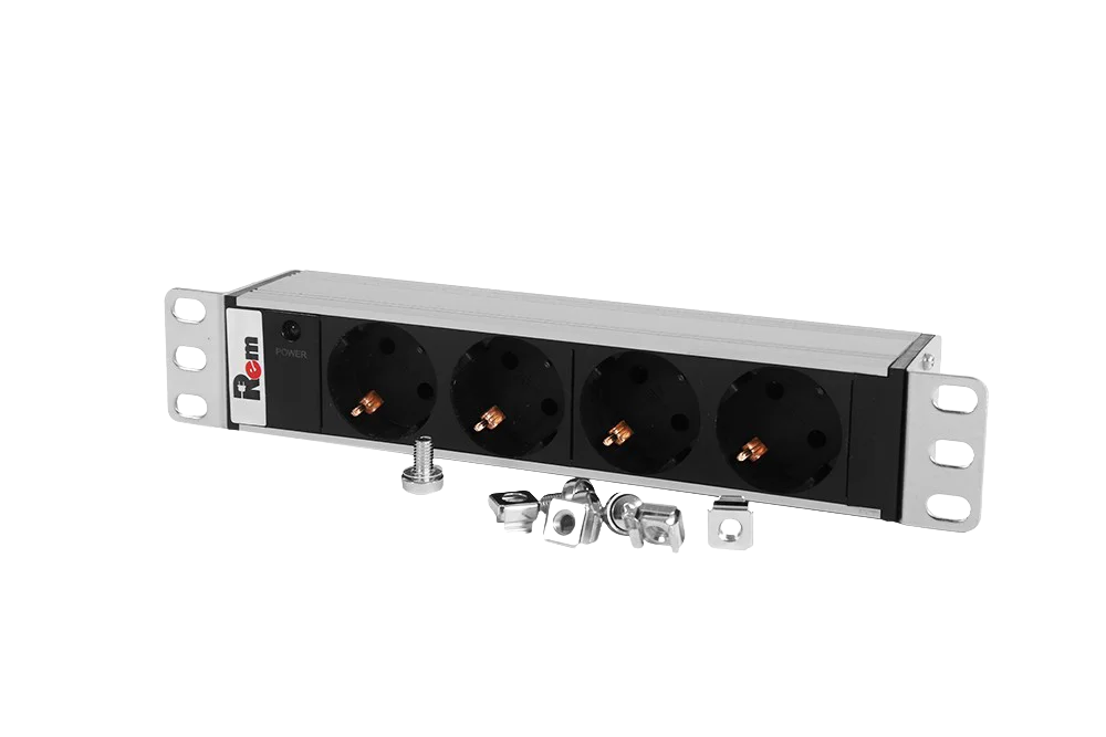 Rem R-10-4S-I-220-Z Горизонтальный блок розеток 10" до 10 А