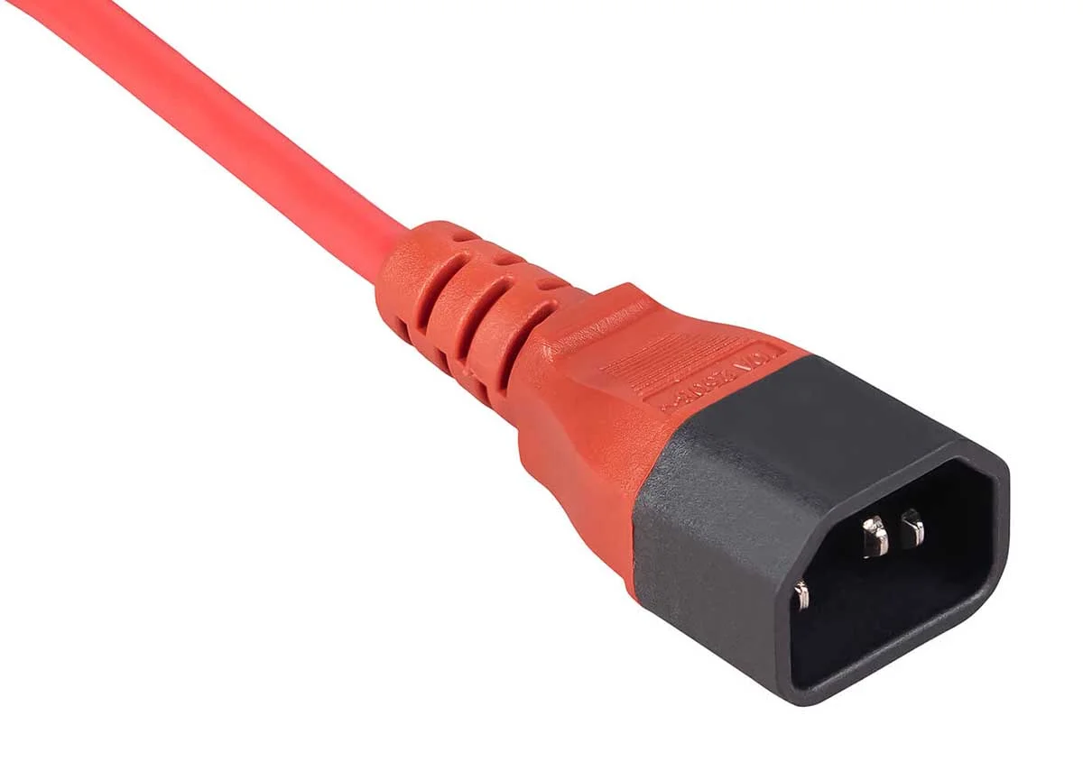 Cabeus PC-189-VDE-1.8M-RD (12022c) кабель питания IEC 320 C13 + IEC 320 C14, 1.8 м