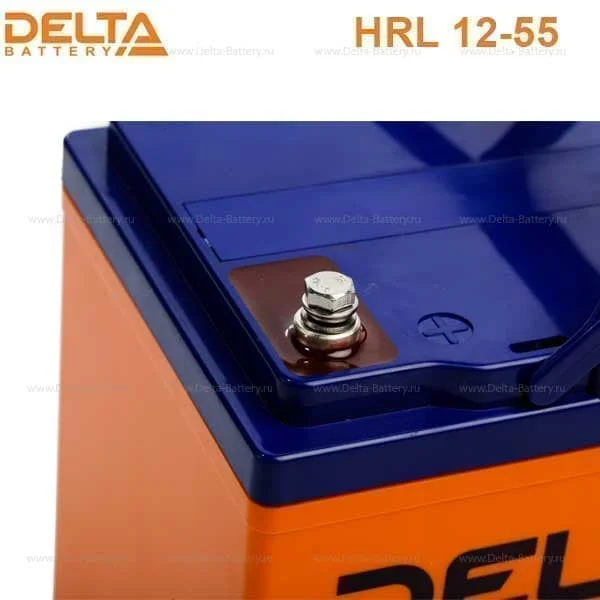 Аккумулятор Delta HRL 12-55 Х AGM (12 В / 55 Ач)