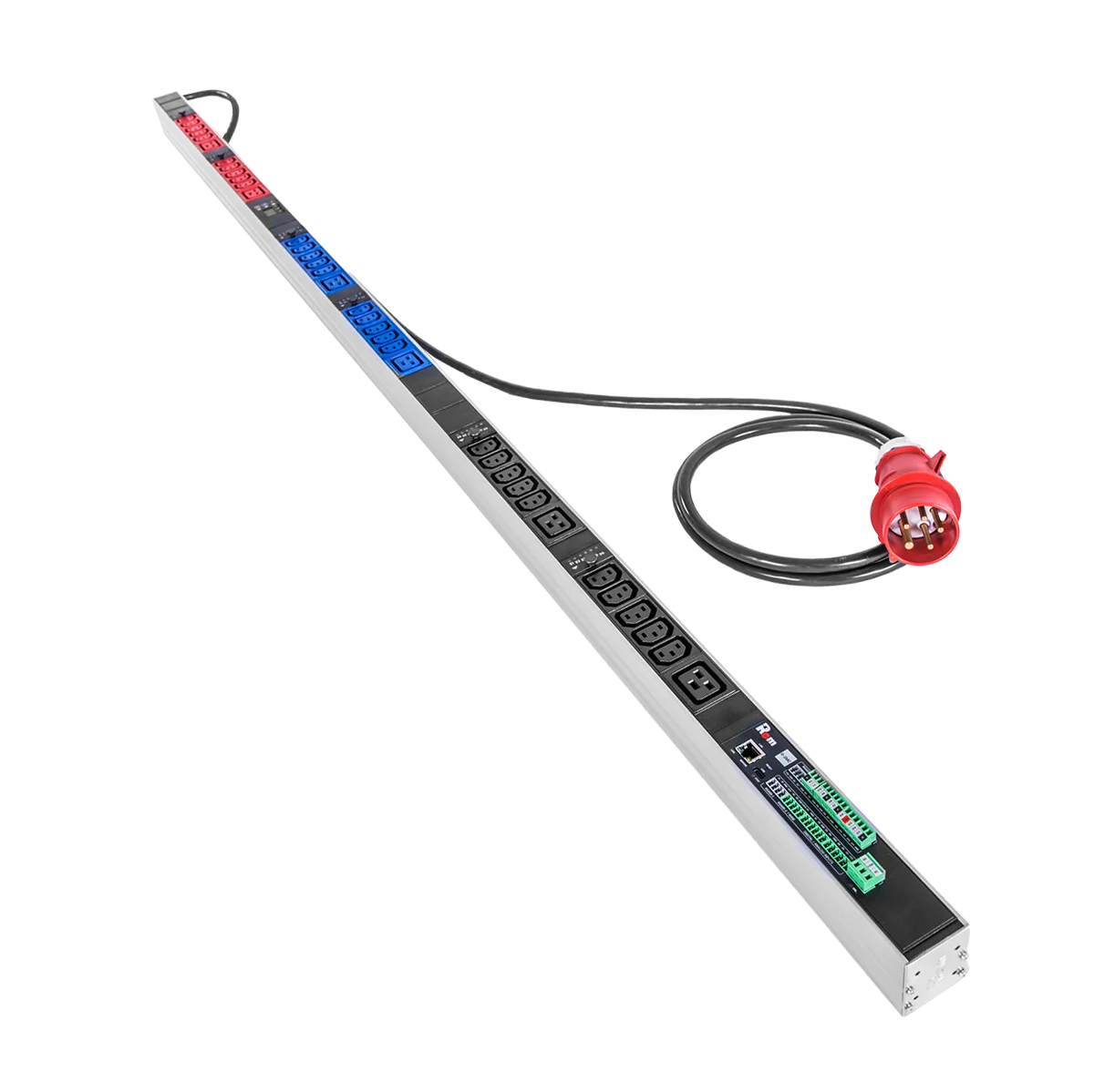 Rem R-2MC3-3x16-30xC13-6xC19-MCL-1820-3-3PN Вертикальный блок розеток 19" до 16А