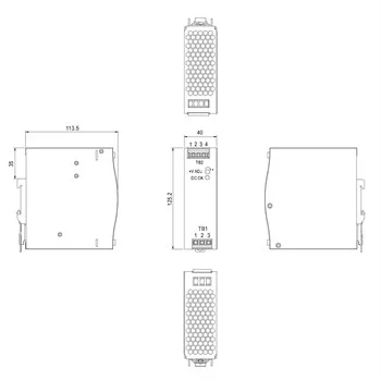 Блок питания Amatek AP-DU48/2DIN  48 В / 2,5А