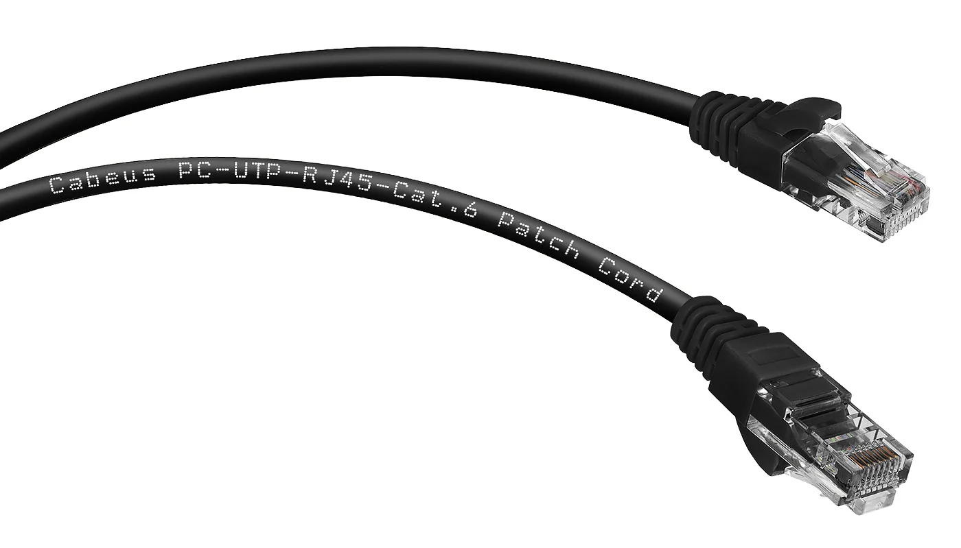 Патч-корд Cabeus PC-UTP-RJ45-Cat.6-1.5m-BK-LSZH (11196c)
