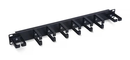 Cabeus JB08-1U-PR-BK (10630c) Горизонтальный 1U кабельный органайзер 19" Черный