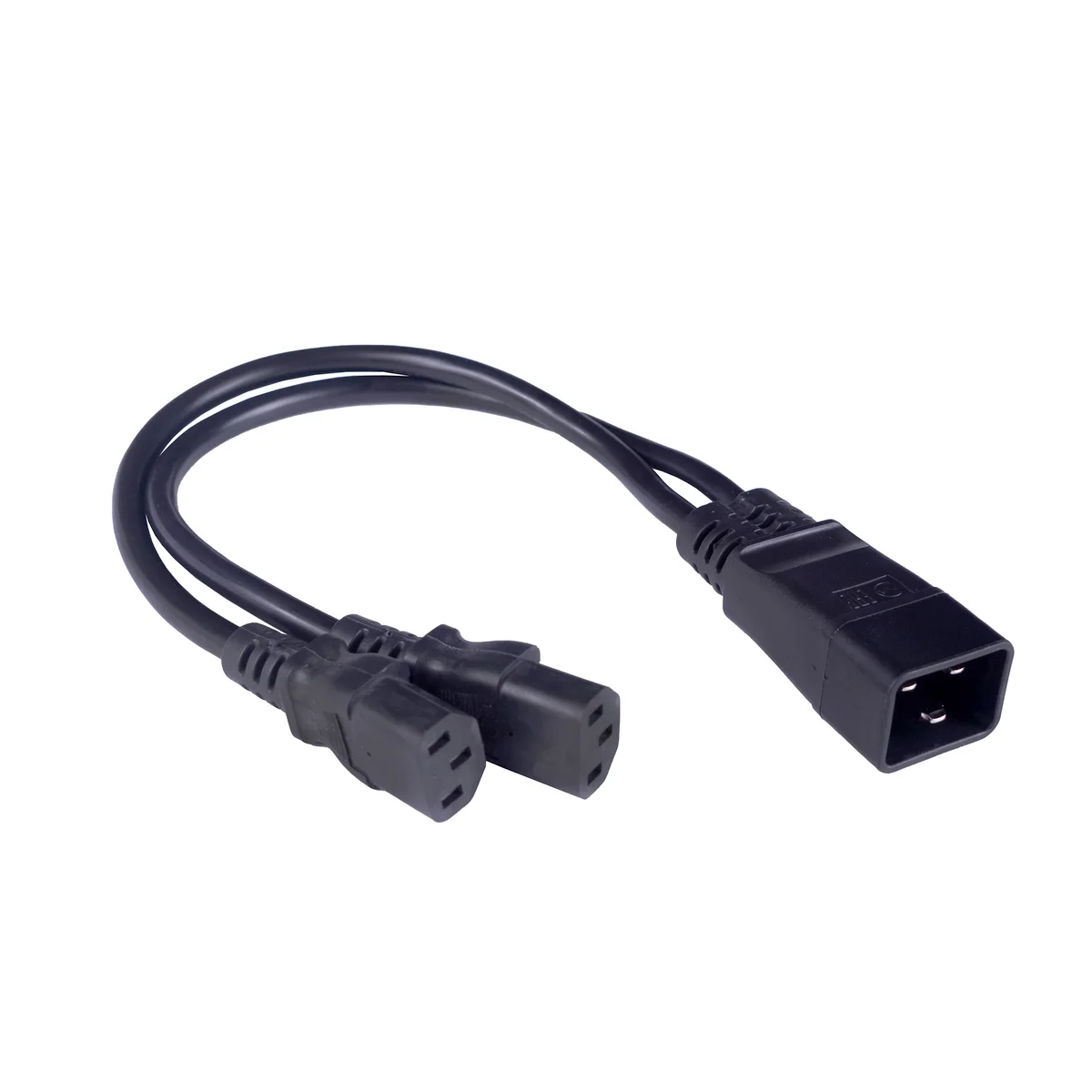 Cabeus PC-IEC20-2xIEC13-1.5-0.3M (12360c) кабель питания IEC 320 C13 + IEC 320 C20, 0.3 м