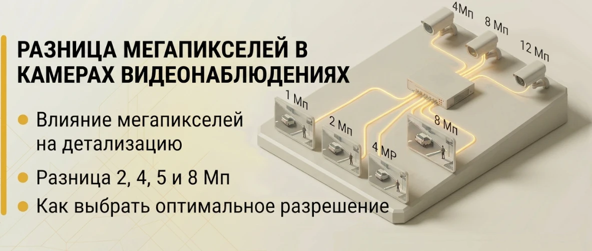 Разница мегапикселей в камерах видеонаблюдения