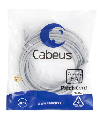 Патч-корд Cabeus PC-UTP-RJ45-Cat.6a-10m-LSZH (7899c)