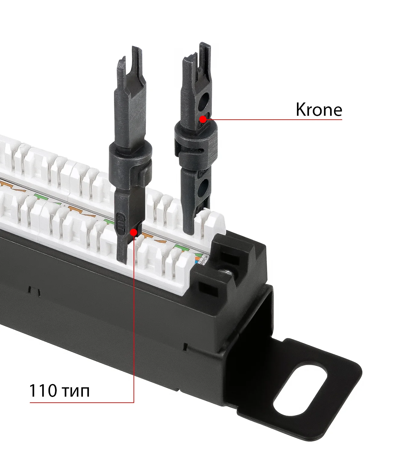 Cabeus PLHD-24-Cat.5e-Dual-180-0,5U (9663c) Патч-панель 19"  на 24 порта
