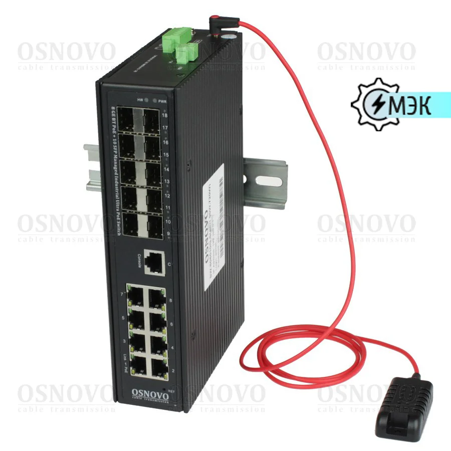 OSNOVO SW-808010/ILS(port 90W,720W)