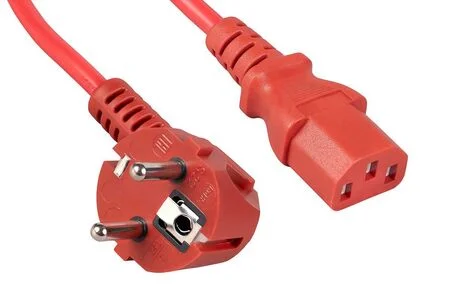 Cabeus PC-186-VDE-1.8M-RD (12020c) кабель питания Schuko + IEC 320 C13, 1.8 м