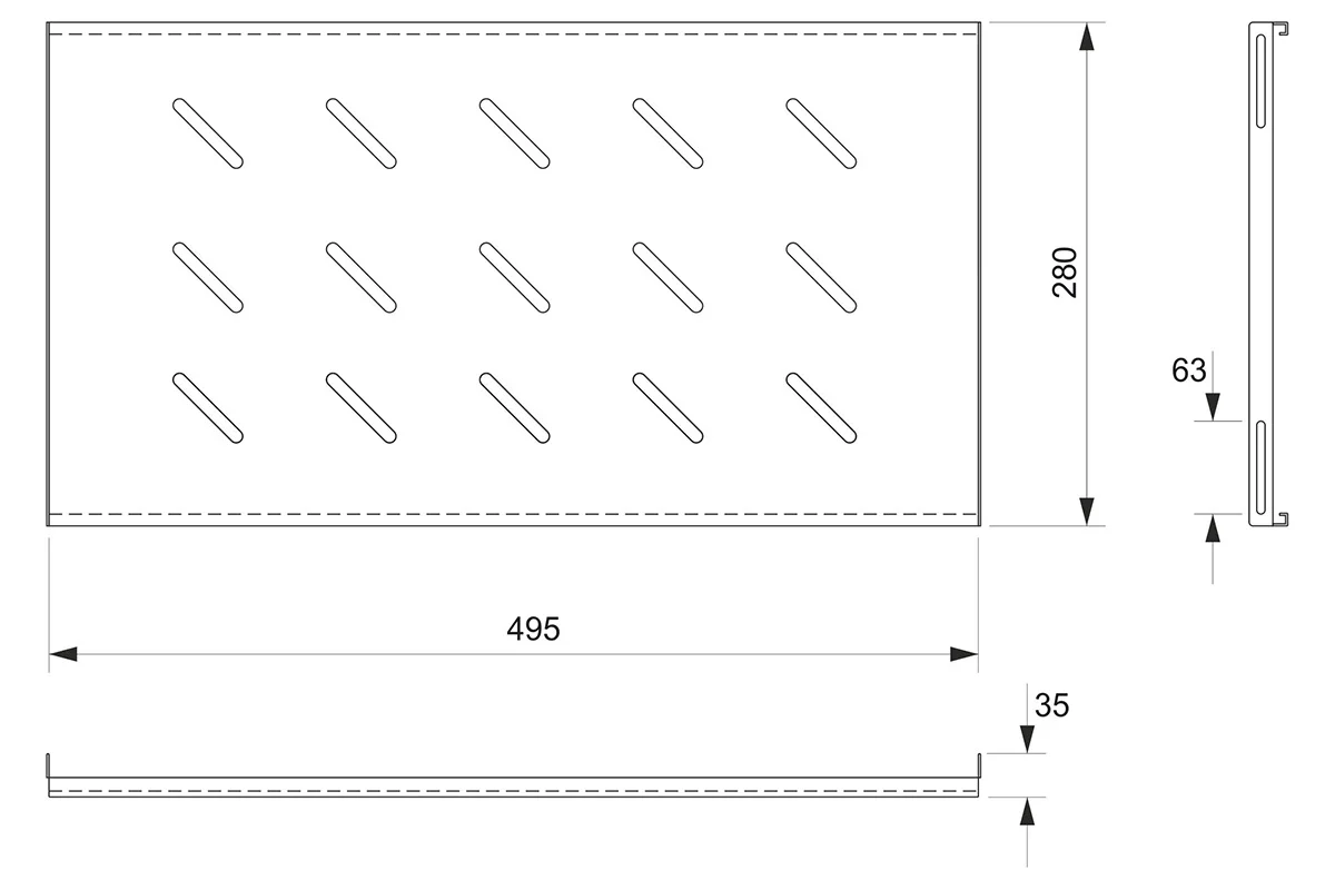 Cabeus SH-J018-WM45 (7071c) Серая перфорированная полка, 1U