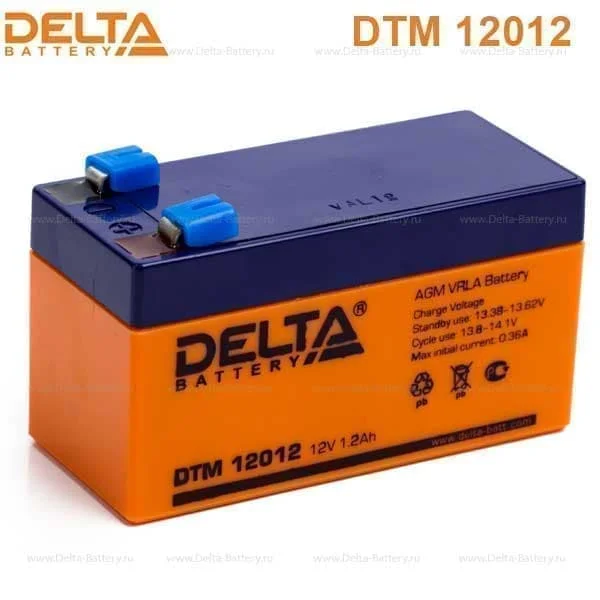 Аккумулятор Delta DTM 12012 AGM (12 В / 0,3 Ач)