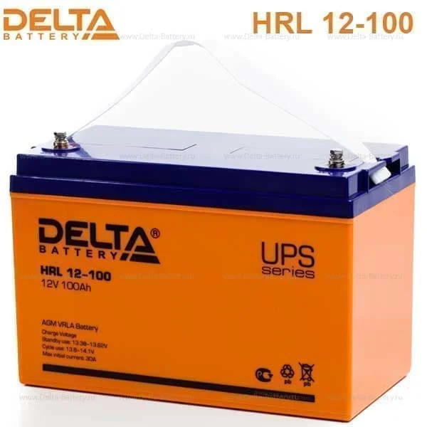Аккумулятор Delta HRL 12-100 Х AGM (12 В / 100 Ач)