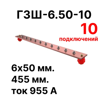 Шина заземления Cabeus CGB-ГЗШ-6.50-10 (11643c)