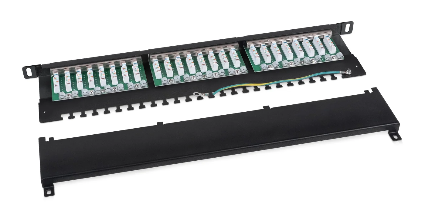 Cabeus PLHD-24-Cat.5e-SH-Dual-0,5U (9650c) Патч-панель 19"  на 24 порта