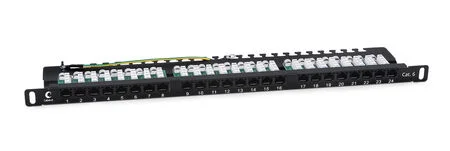 Cabeus PLHD-24-Cat.6-Dual-90-0,5U (9667c) Патч-панель 19"  на 24 порта
