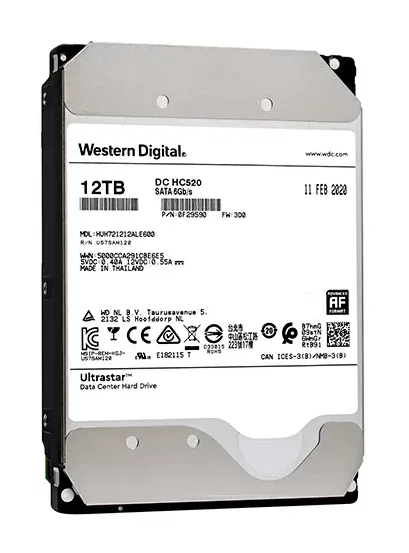 Жесткий диск HDD Western Digital HUH721212ALE600, 12 ТБ, 256 МБ, 7200 об/мин