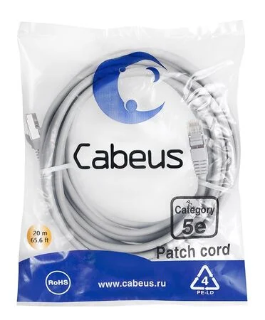 Патч-корд Cabeus PC-FTP-RJ45-Cat.5e-20m-LSZH (9249c)