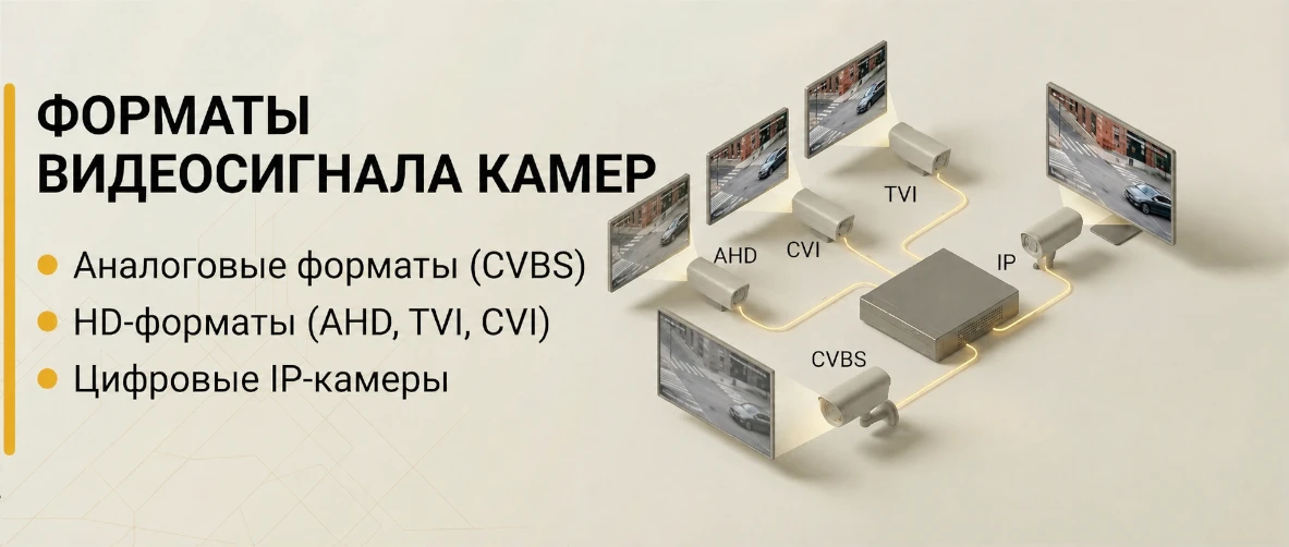 Какие бывают форматы сигнала видеокамер