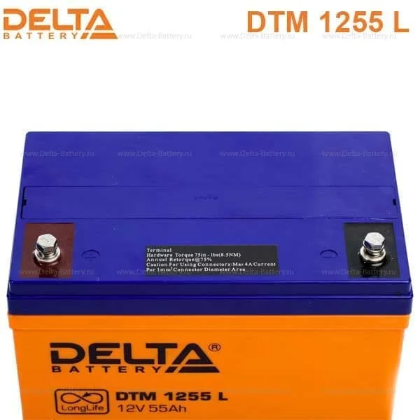 Аккумулятор Delta DTM 1255 L AGM (12 В / 55 Ач)