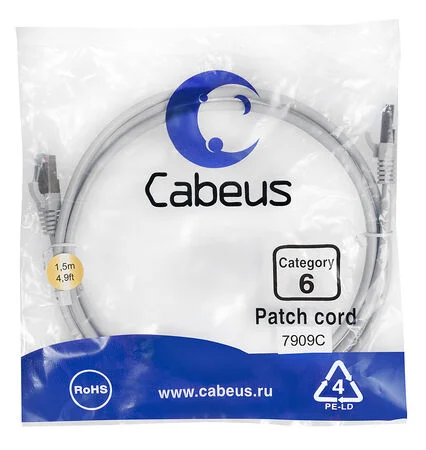Патч-корд Cabeus PC-FTP-RJ45-Cat.6-1.5m-LSZH (7909c)