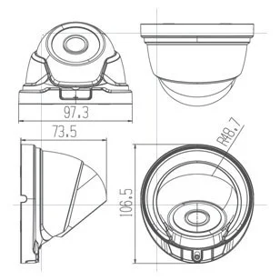 Amatek AC-HDV502AX (2,8) с микрофоном (AoC) HD Видеокамера 5 Мп, объектив 2,8 мм