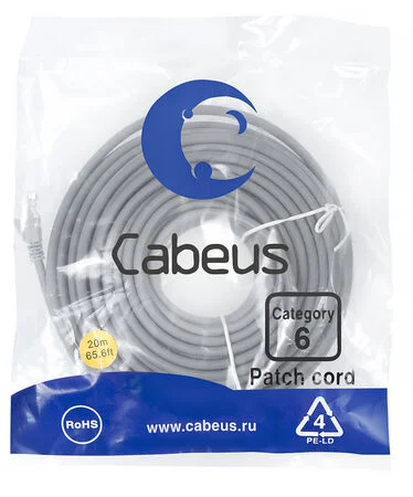Патч-корд Cabeus PC-UTP-RJ45-Cat.6-20m-LSZH (9596c)