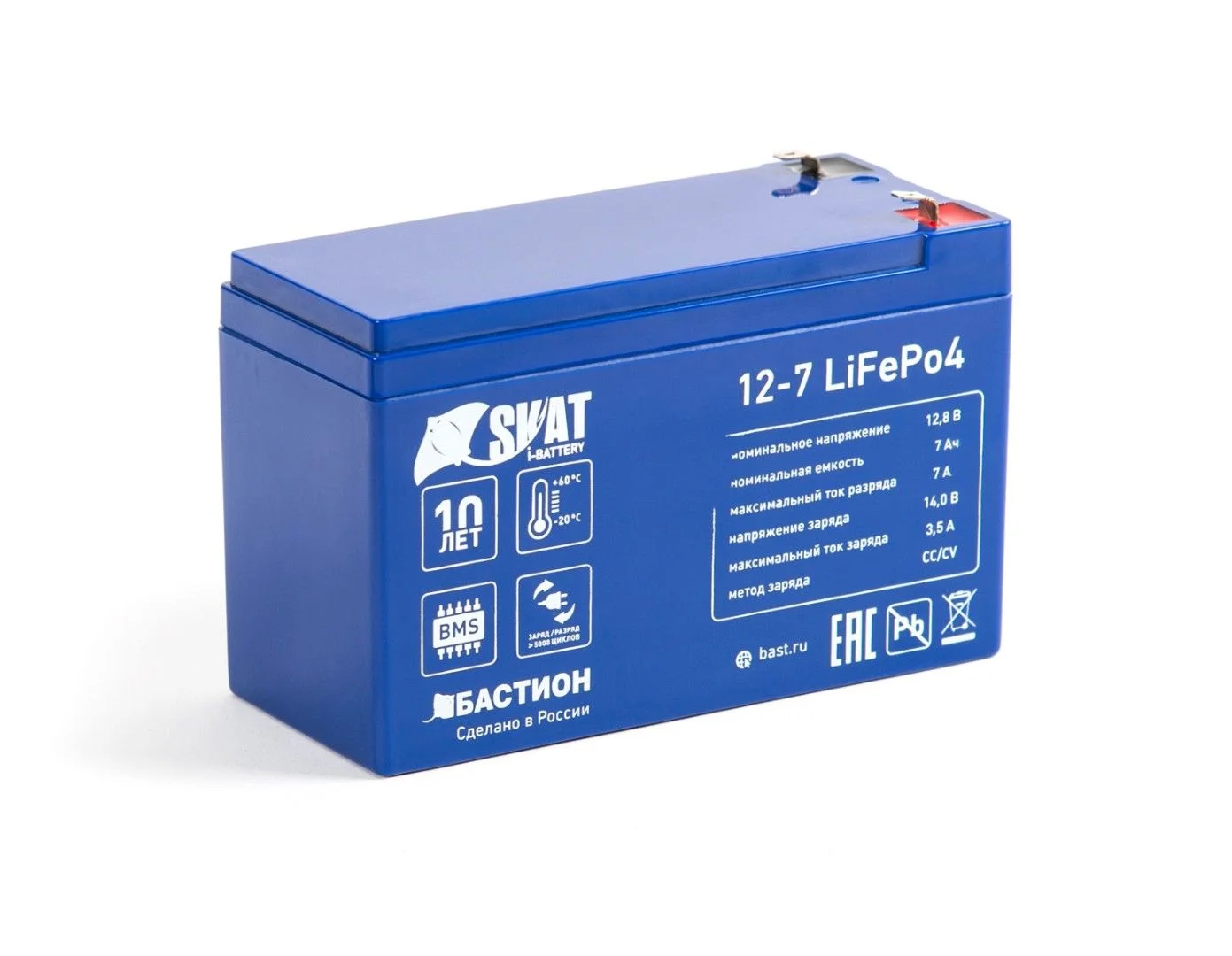 Аккумулятор Бастион Skat i-Battery 12-7 LiFePo4 Li-ion (12,8 В / 7 Ач)
