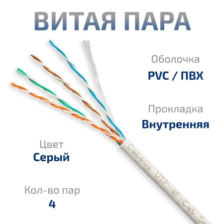 UTP-4P-Cat.5e-SOLID-GY-LIGHT (9995c)