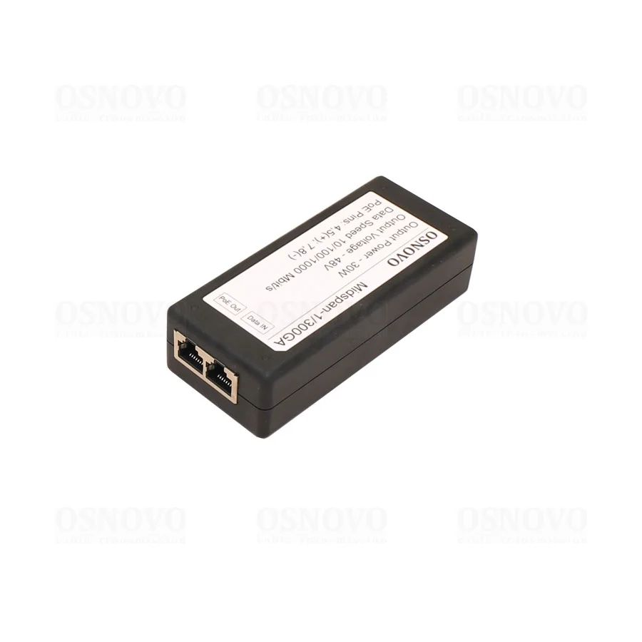 PoE Инжектор OSNOVO Midspan-1/300GA, 1 PoE,  до 30 Вт