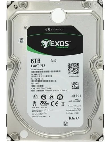 Жесткий диск HDD SEAGATE ST6000NM0115, 6 ТБ, 256 МБ, 7200 об/мин