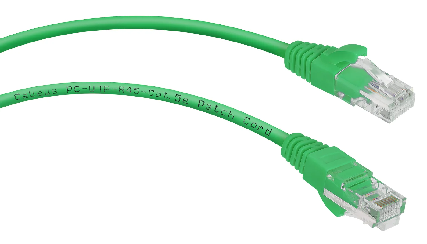Патч-корд Cabeus PC-UTP-RJ45-Cat.5e-5m-GN (7457c)