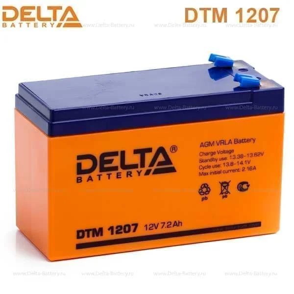 Аккумулятор Delta DTM 1207 AGM (12 В / 7 Ач)