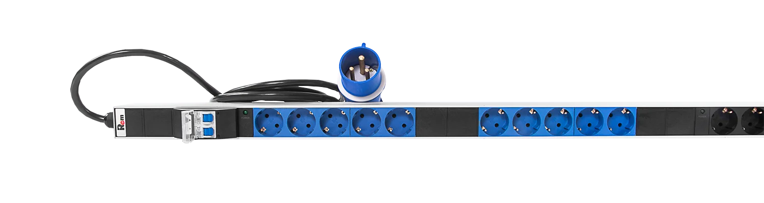 Rem R-32-20S-A-I-1420-3-2P Вертикальный блок розеток 19" до 32А