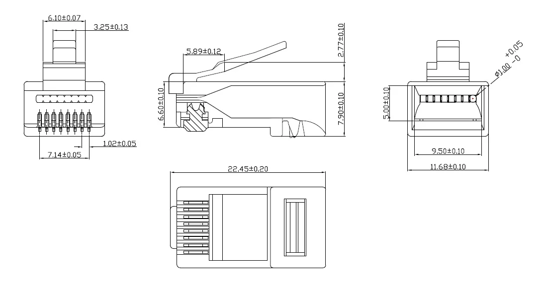 Cabeus 8P8C-C6-FC (10795c)