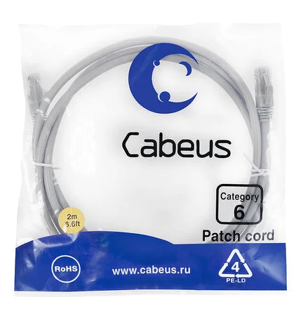 Патч-корд Cabeus PC-UTP-RJ45-Cat.6-2m (7268c)